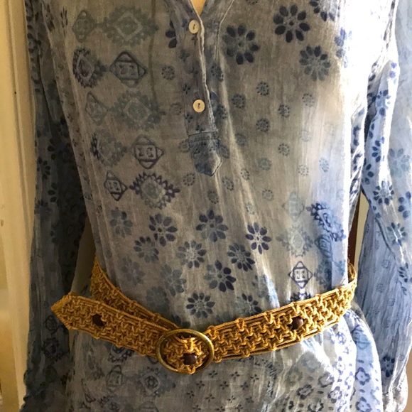 Vintage macramé & wooden bead belt, groovy, boho ! - Picture 1 of 5